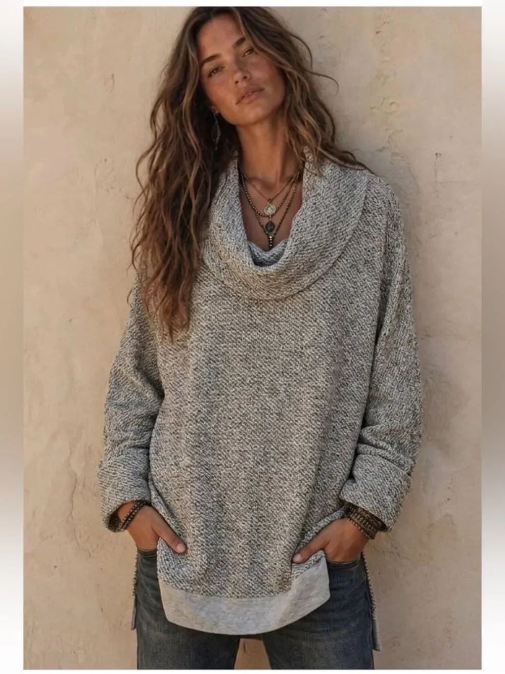 Anthropologie Dolan Left Coast Collection Womens Gray Tunic/Dress Size Large